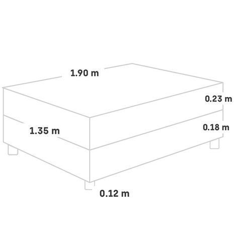 Pack Cama Palmera 2 Plazas + Sofá Cama + Veladores Amelie 55cm