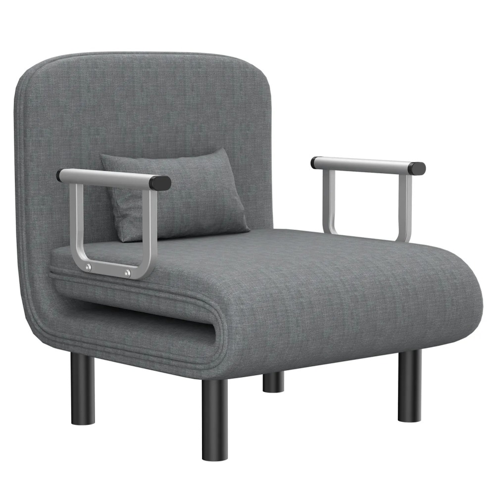 Sillón Sofá Cama Plegable Gris