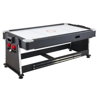 Mesa de juegos giratoria 3 en 1 con Air Hockey, billar/billar y tenis de mesa, mesa de hockey de 88 pulgadas para sala de juegos, hogar familiar, juego de juegos arcade, todos los accesorios para cada juego incluidos