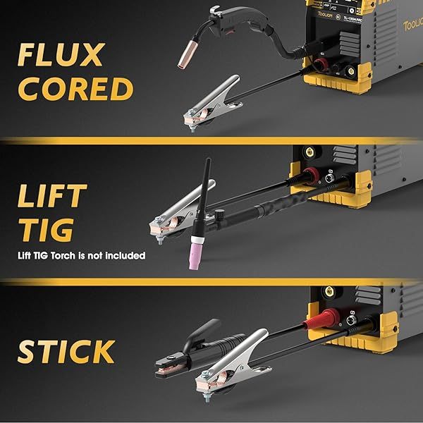 135A MIG Welder Flux Core 110V MIG Soldador sin gas MIG/Lift TIG/Stick Máquina de soldadura 3 en 1 IGBT DC Inversor con visualización LCD Soldador MIG de flujo 135A 110V