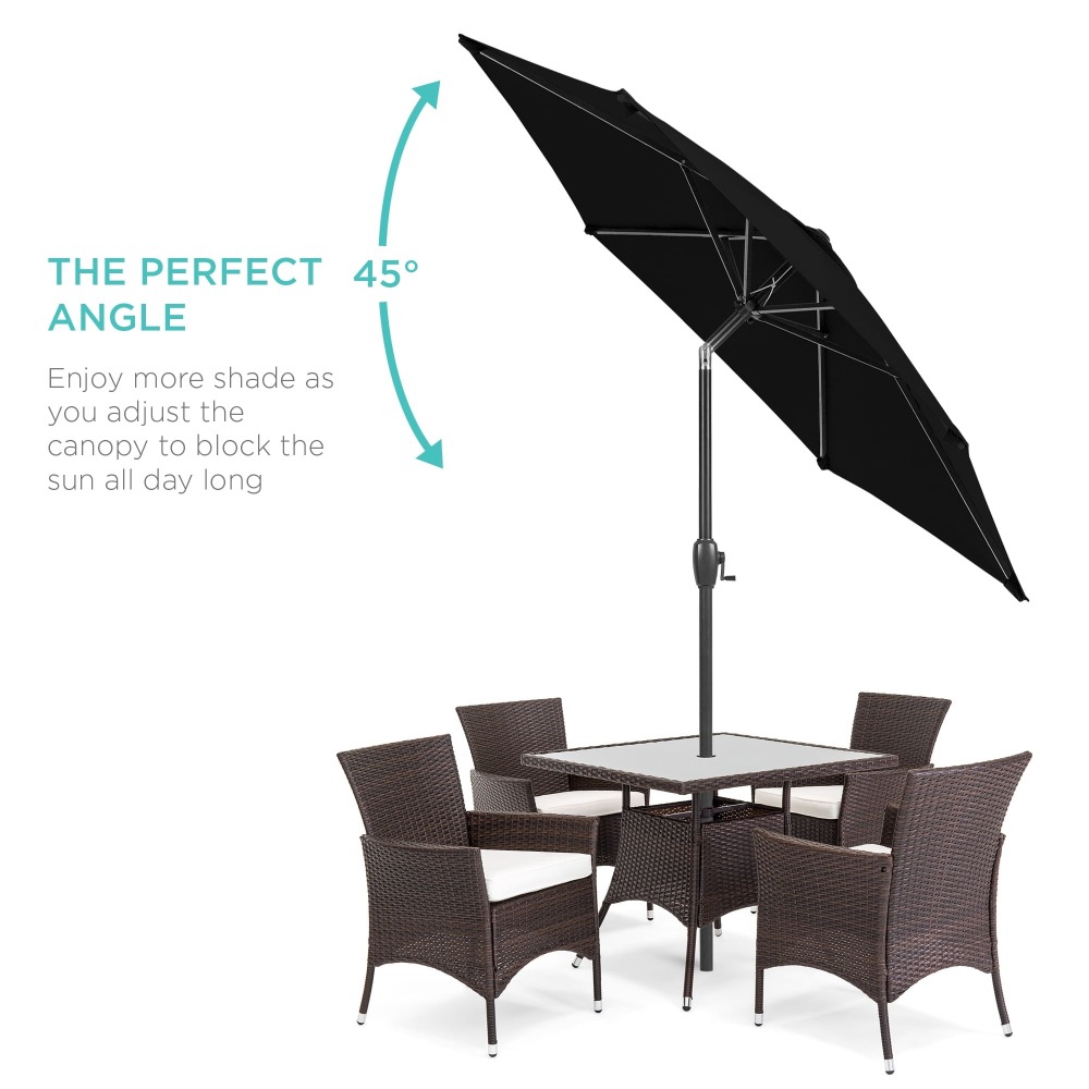 🔥 OFERTA: Sombrilla Exterior 2.3m EXTRA RESISTENTE - Sistema Inclinación con 1 Botón + Manivela Suave - Best Choice