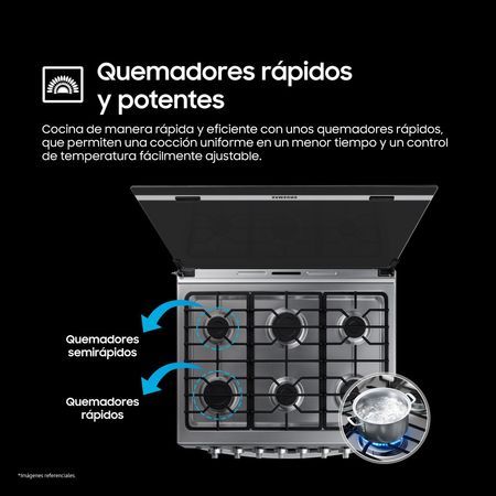 Cocina a Gas6 hornillas con Plancha NX52T5311PSPE