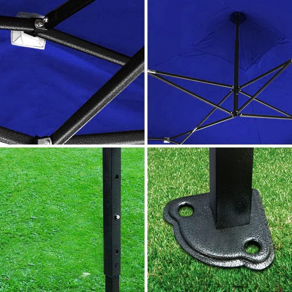 Toldo Carpa Plegable 3x3,Impermeable Reforzado-clavijas de tierra para tienda de campaña al aire libre