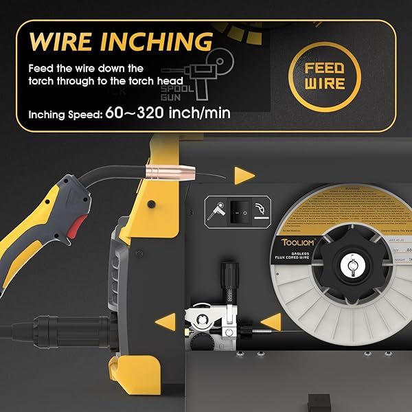 135A MIG Welder Flux Core 110V MIG Soldador sin gas MIG/Lift TIG/Stick Máquina de soldadura 3 en 1 IGBT DC Inversor con visualización LCD Soldador MIG de flujo 135A 110V