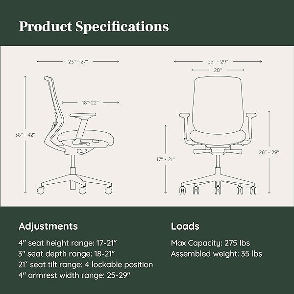 Silla ergonómica: una silla de escritorio versátil con soporte lumbar ajustable, respaldo de malla transpirable y ruedas suaves