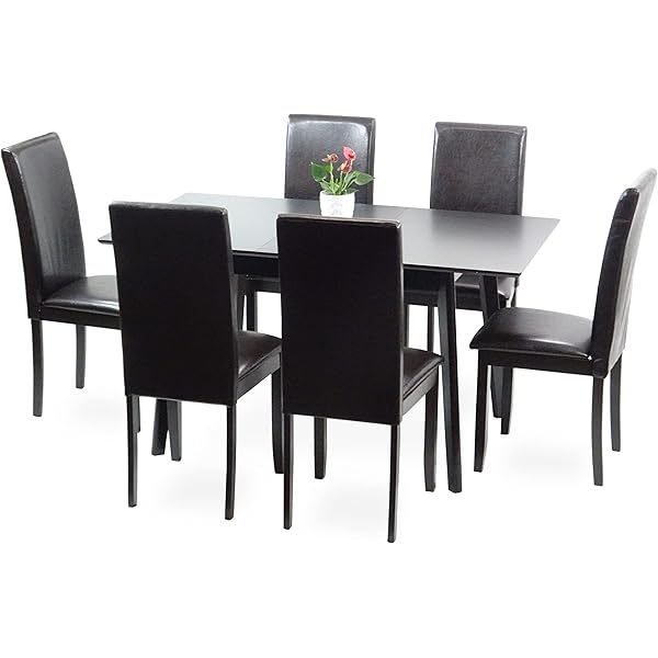 Juego de comedor de 6 sillas Fallabella y mesa extensible