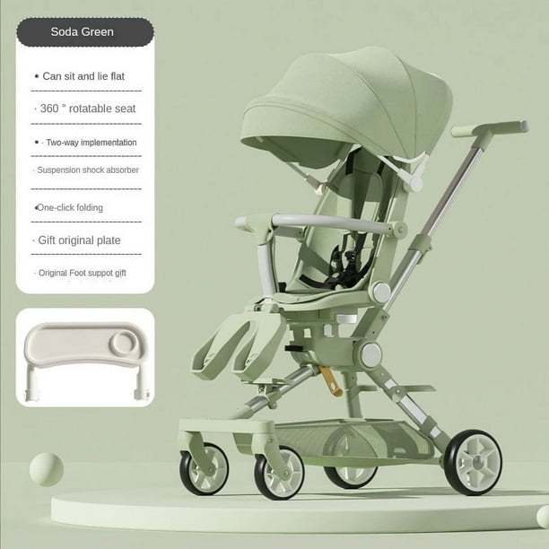 Cochecito de bebé cochecito de cuatro ruedas cochecito de bebé ligero bidireccional carrito para niños Cochecito de bebé con comodidad para bebé ShopWise Round