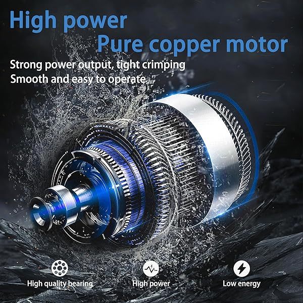 Herramienta hidráulica para prensar cables eléctricos de batería, crimpadora de lengüetas, 75 KN, kit de herramientas para prensar cables eléctricos, 11 moldes (CM-300S)