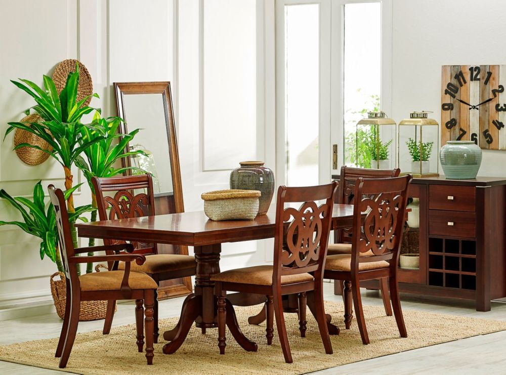 Juego de Comedor Extensible Escocia 4 Sillas + 2 Sitiales
