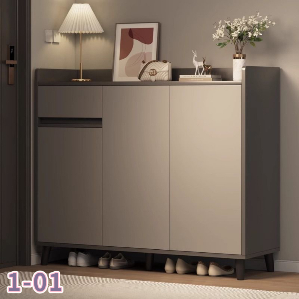 Shoe cabinet home door 2024 new hot style indoor entrance cabinet integrated storage cabinet solid wood legs multi-layer shoe ra