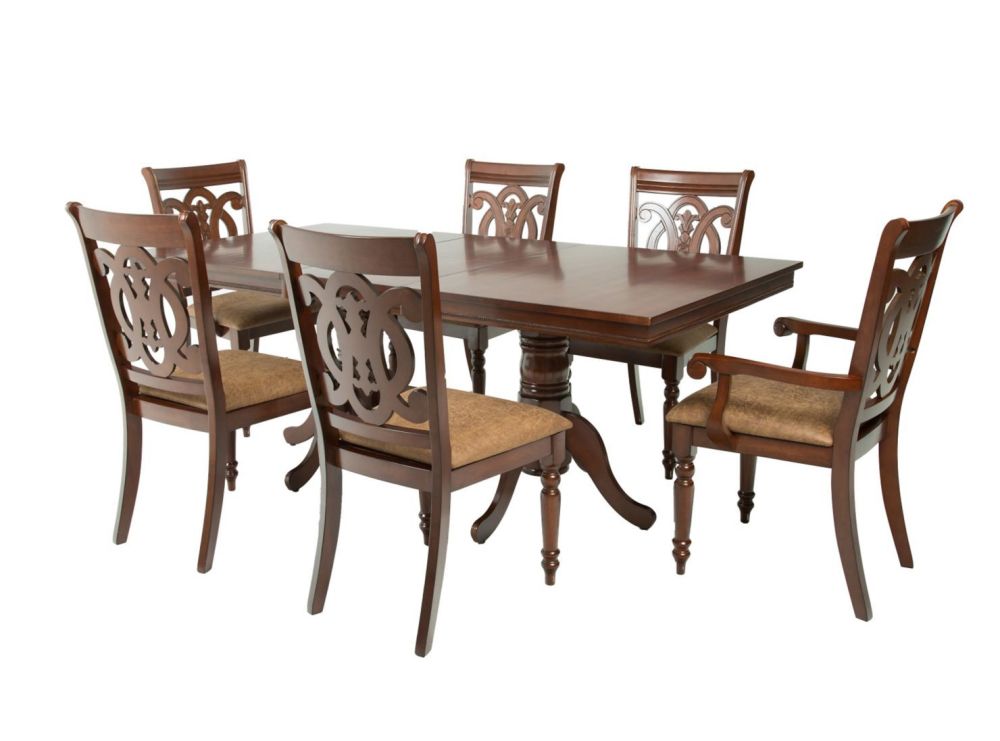 Juego de Comedor Extensible Escocia 4 Sillas + 2 Sitiales