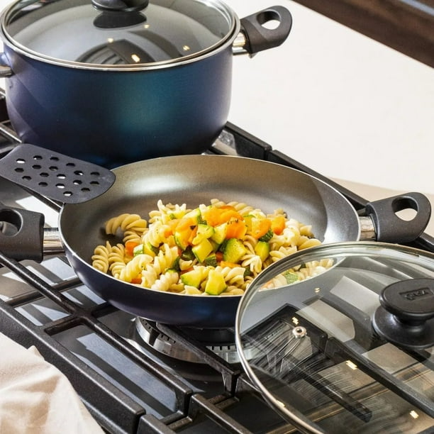 Batería De Cocina Balance De Aluminio De 14 Piezas Con Antiadherente