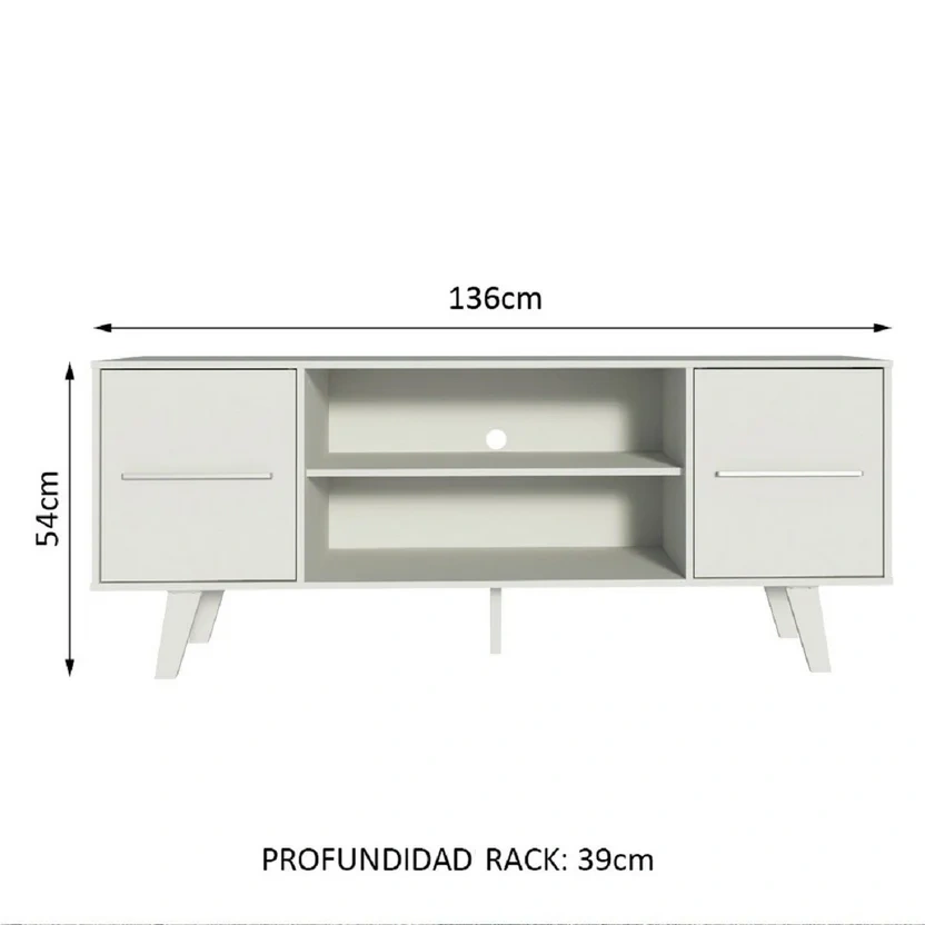 Centro Entretenimiento Copenhagen 54X136X39 Blanco