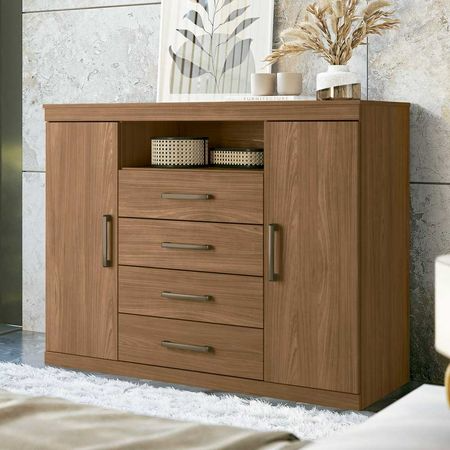 Cómoda Madrid 4 Cajones Jatoba