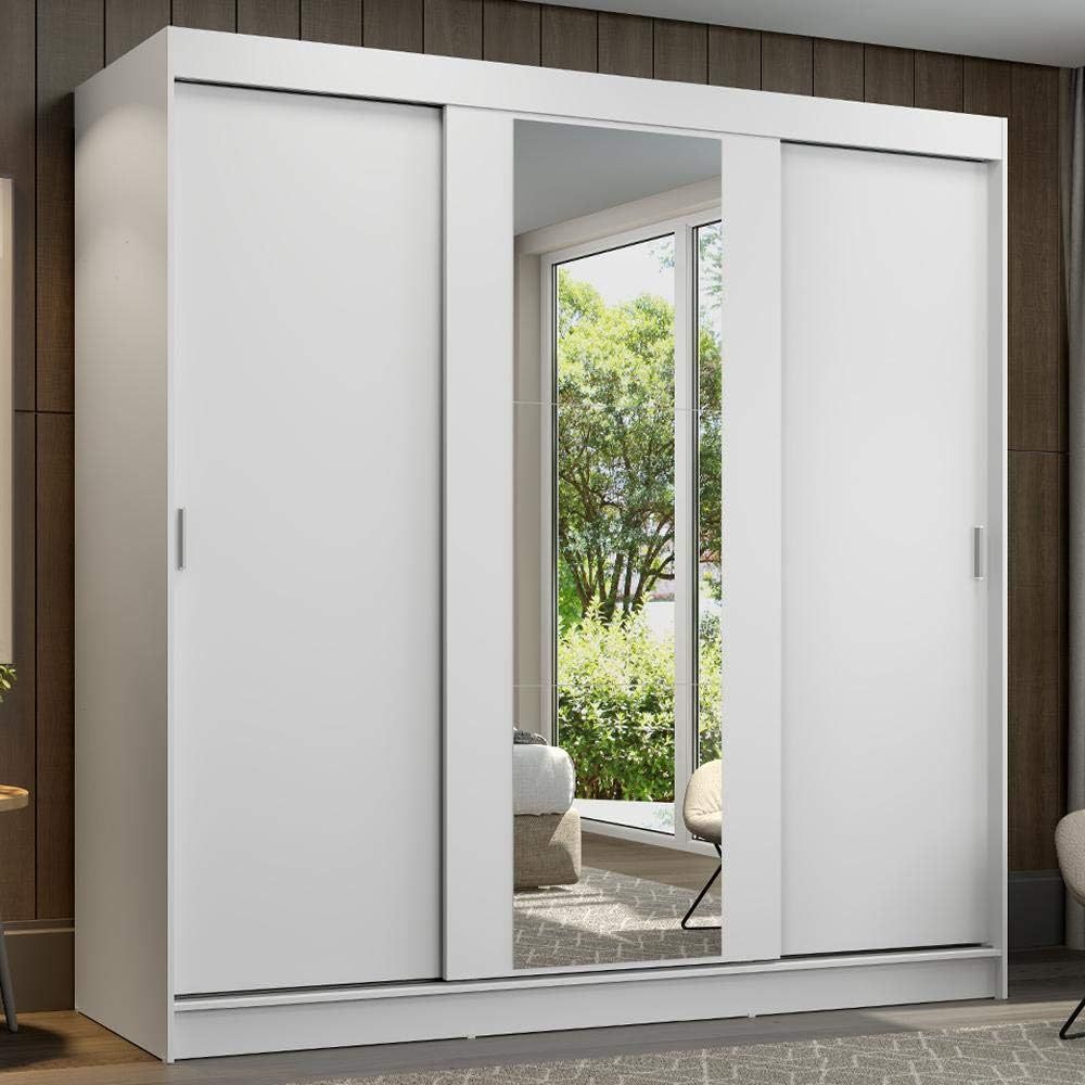 Ropero Closet con 3 Puertas y 1 Espejo Reno - Blanco