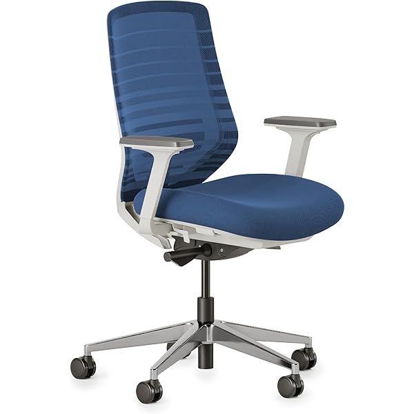 Silla ergonómica: una silla de escritorio versátil con soporte lumbar ajustable, respaldo de malla transpirable y ruedas suaves