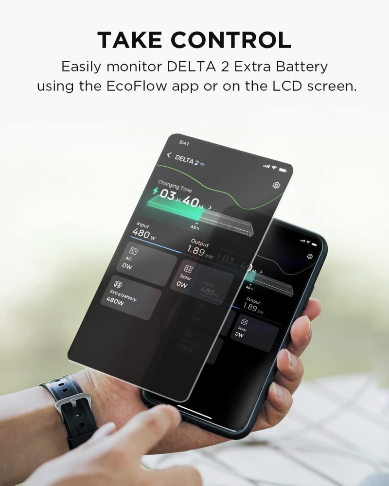 Central eléctrica portátil DELTA 2, 1024 Wh LiFePO4 (LFP), carga rápida, generador solar (panel solar opcional) para energía de reserva en el hogar, camping y vehículos recreativos