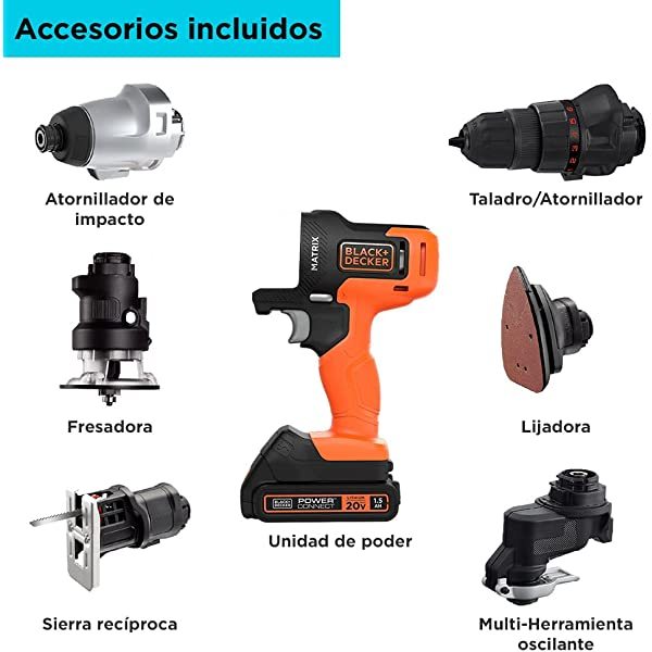 BLACK+DECKER  Juego de Herramientas 6 Piezas MTX20K6A-B3