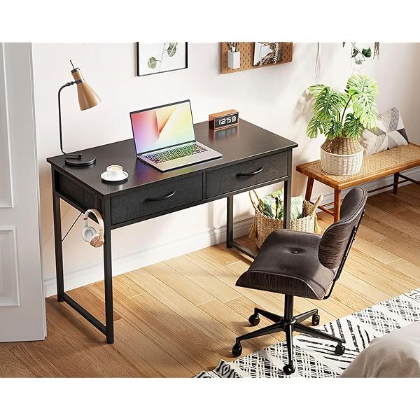 Escritorio de tocador blanco, mesa de estudio, escritura y trabajo moderna de 32 pulgadas