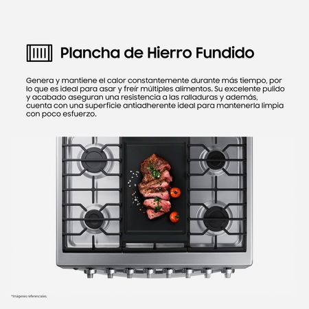 Cocina a Gas6 hornillas con Plancha NX52T5311PSPE