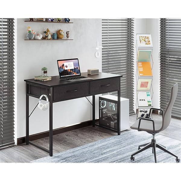 Escritorio de tocador blanco, mesa de estudio, escritura y trabajo moderna de 32 pulgadas