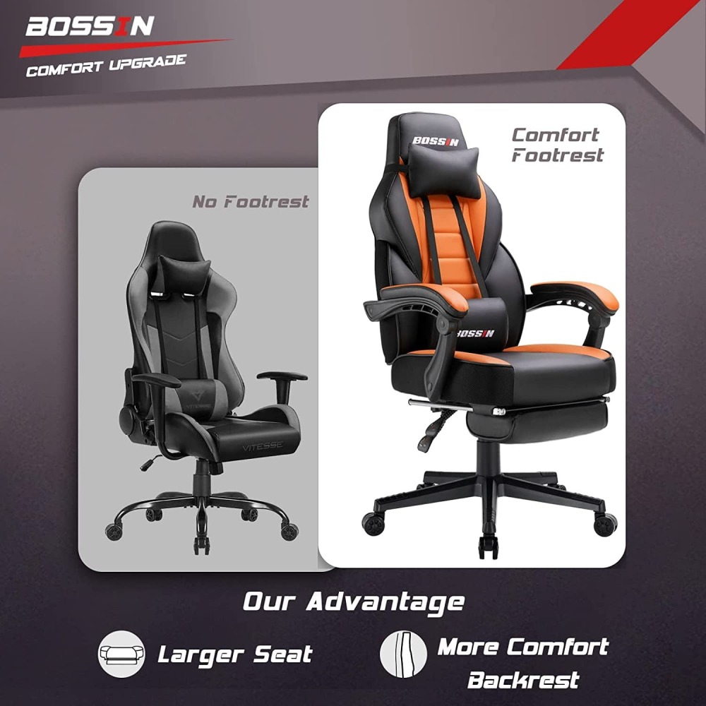 🔥 SILLA GAMER PREMIUM Waleaf - Respaldo Alto XL + Reposapiés Ajustable - Soporte Lumbar - ¡Envío Gratis!