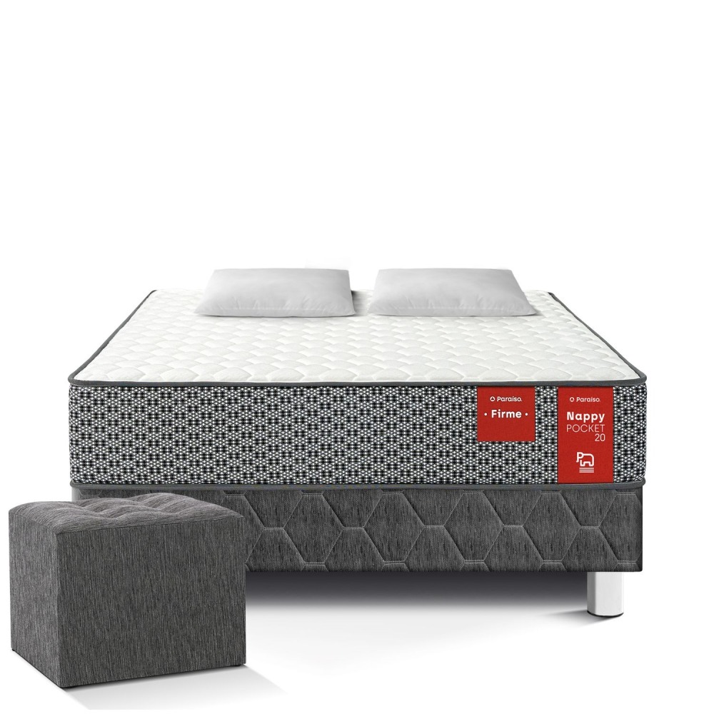 Cama Nappy Pockket 20 2 Plazas + Puff