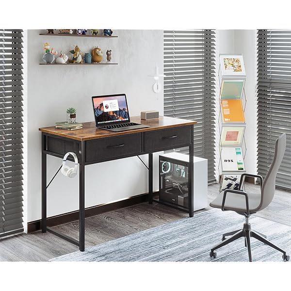 Escritorio de tocador blanco, mesa de estudio, escritura y trabajo moderna de 32 pulgadas