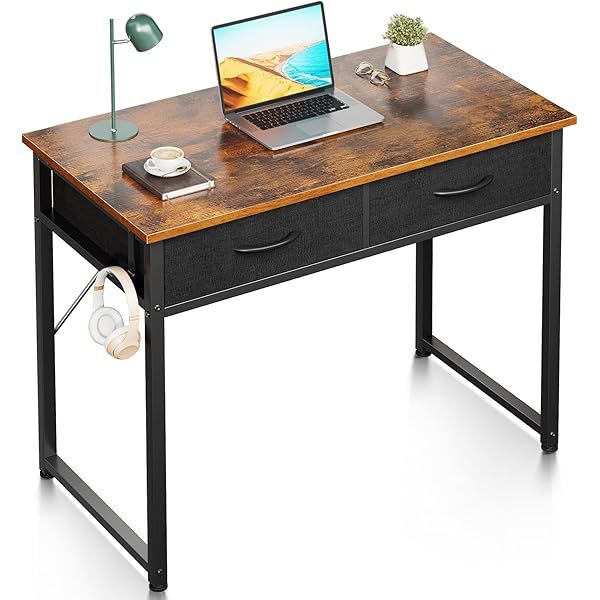 Escritorio de tocador blanco, mesa de estudio, escritura y trabajo moderna de 32 pulgadas