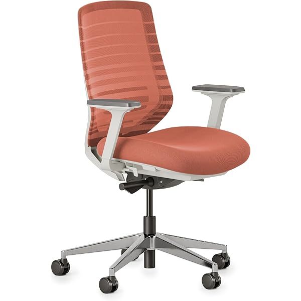 Silla ergonómica: una silla de escritorio versátil con soporte lumbar ajustable, respaldo de malla transpirable y ruedas suaves