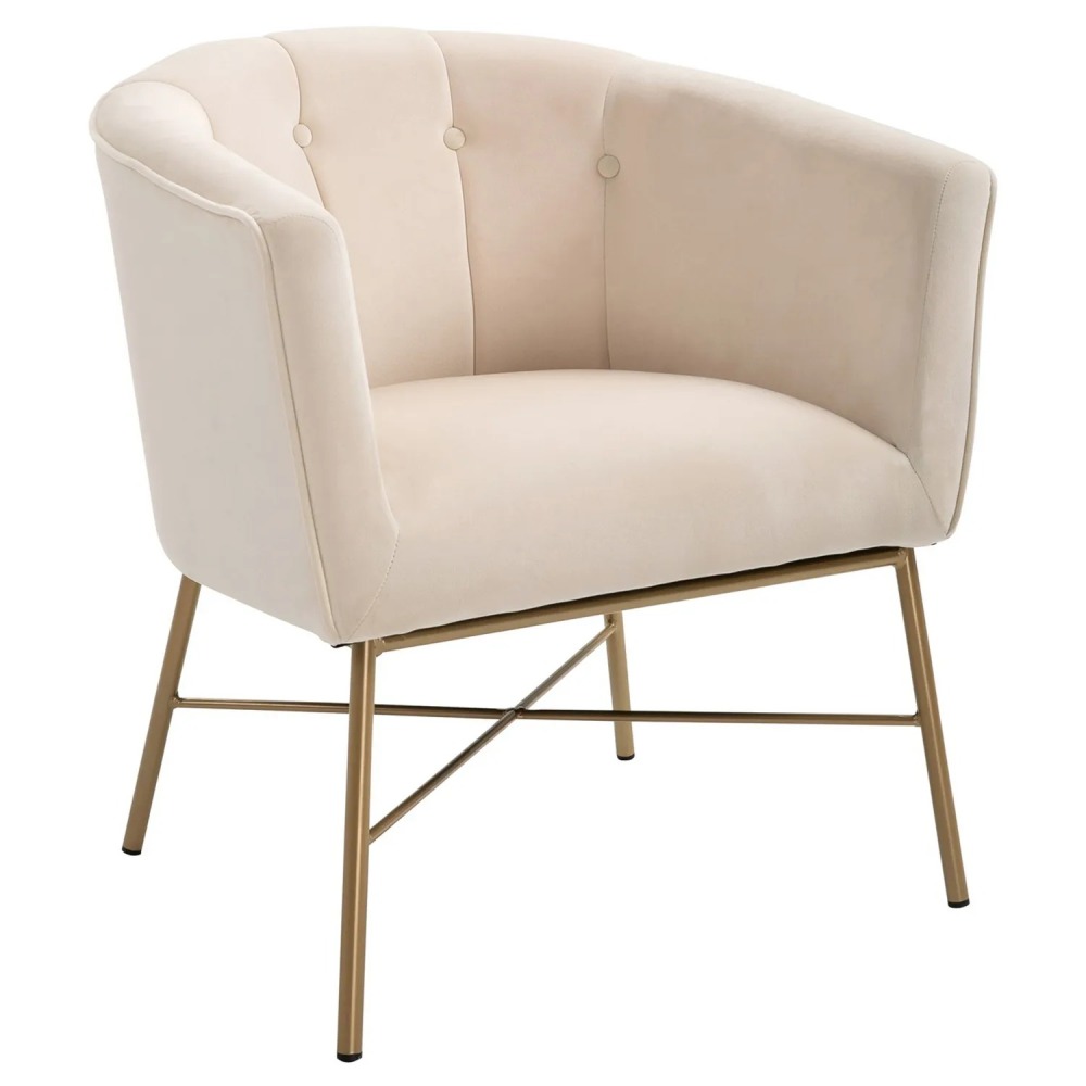 Poltrona Sitial Terciopelo Navona Beige Novahus