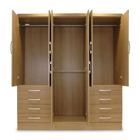 Ropero  6 Puertas 8 Cajones MDP Nature Orange