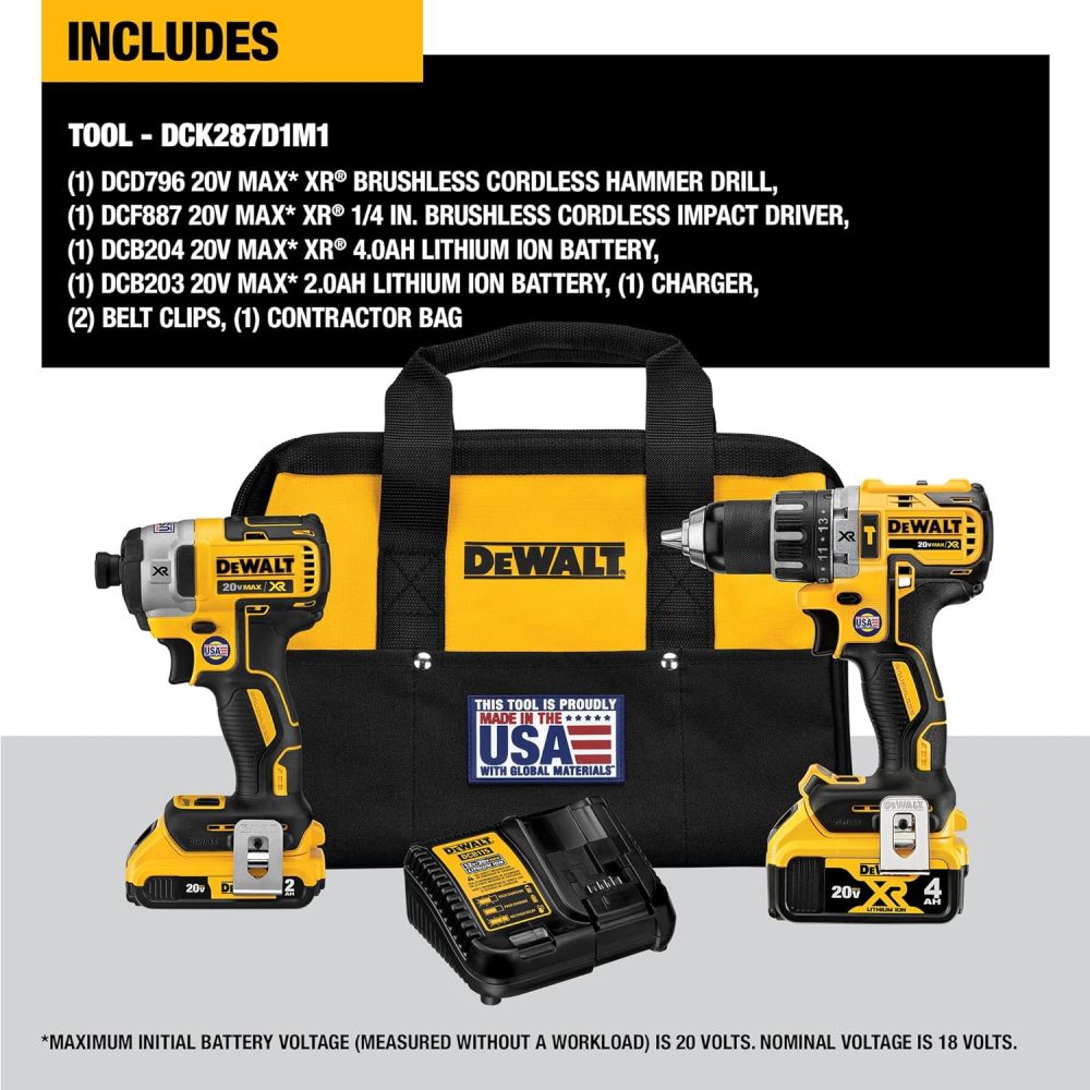 Kit Rotomartillo y Llave de Impacto 20V Max Xr (4Ah, 2Ah)