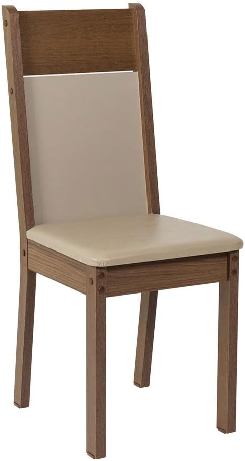 Madesa Juego de Comedor con Mesa y 6 Sillas Lousiana - Marrón/Creme/Beige