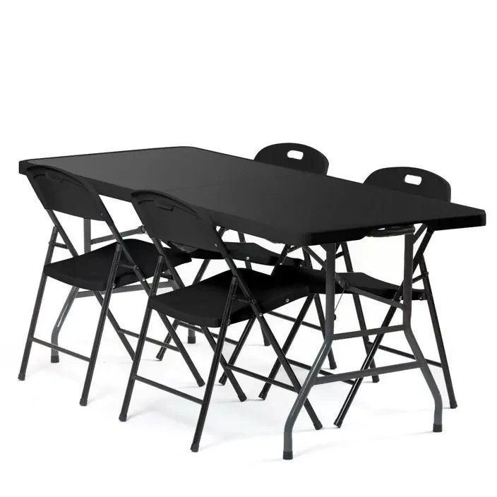 Mesa rodante LL de alta calidad con 4 sillas COMBO