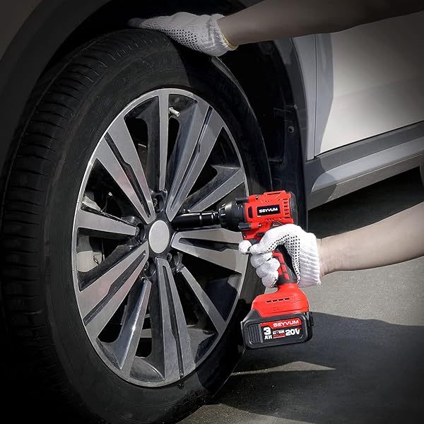 Llave de impacto, pistola de impacto de 1/2", destornillador de impacto eléctrico con par máximo de 320 ft-lb (430 Nm), llave de impacto inalámbrica