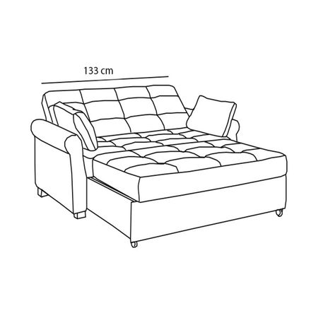 Sofá Cama Ressen con Almohadas 1.5 PlzSofá Cama Ressen con Almohadas 1.5 Plz