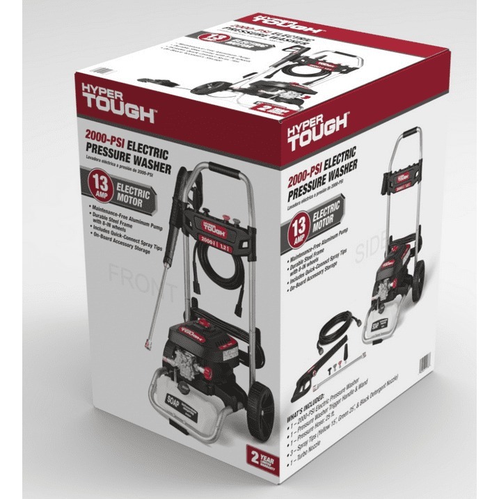 Hidrolavadora Eléctrica 2000 PSI (138 bar) - Flujo 1.2 GPM (4.5 LPM) - 120V - Agua Fría