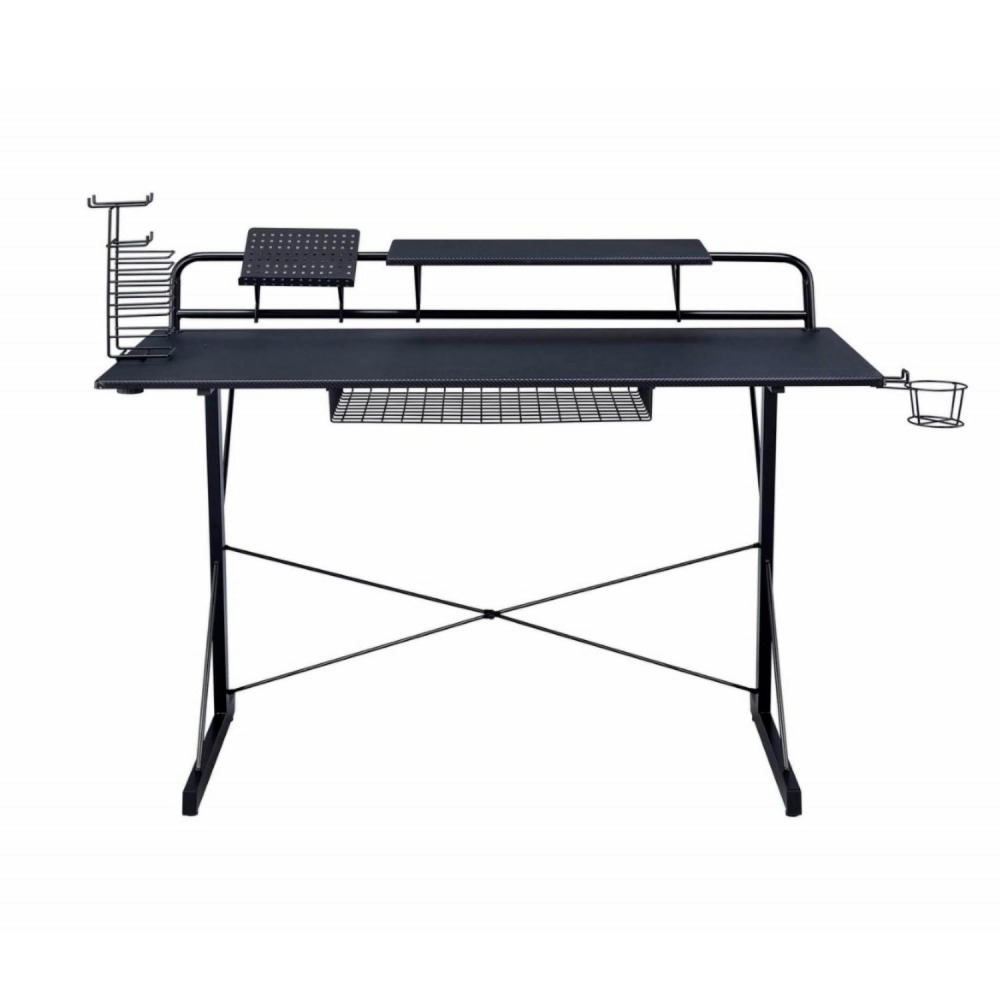 SILLA TECHNISPORT BLANCO GAMER CLASICA SGBL Y ESCRITORIO FIBRA CARBONO