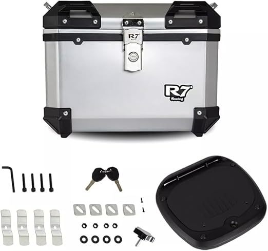 BAUL TRASERO MOTOCICLETA  45 LTS PLATA