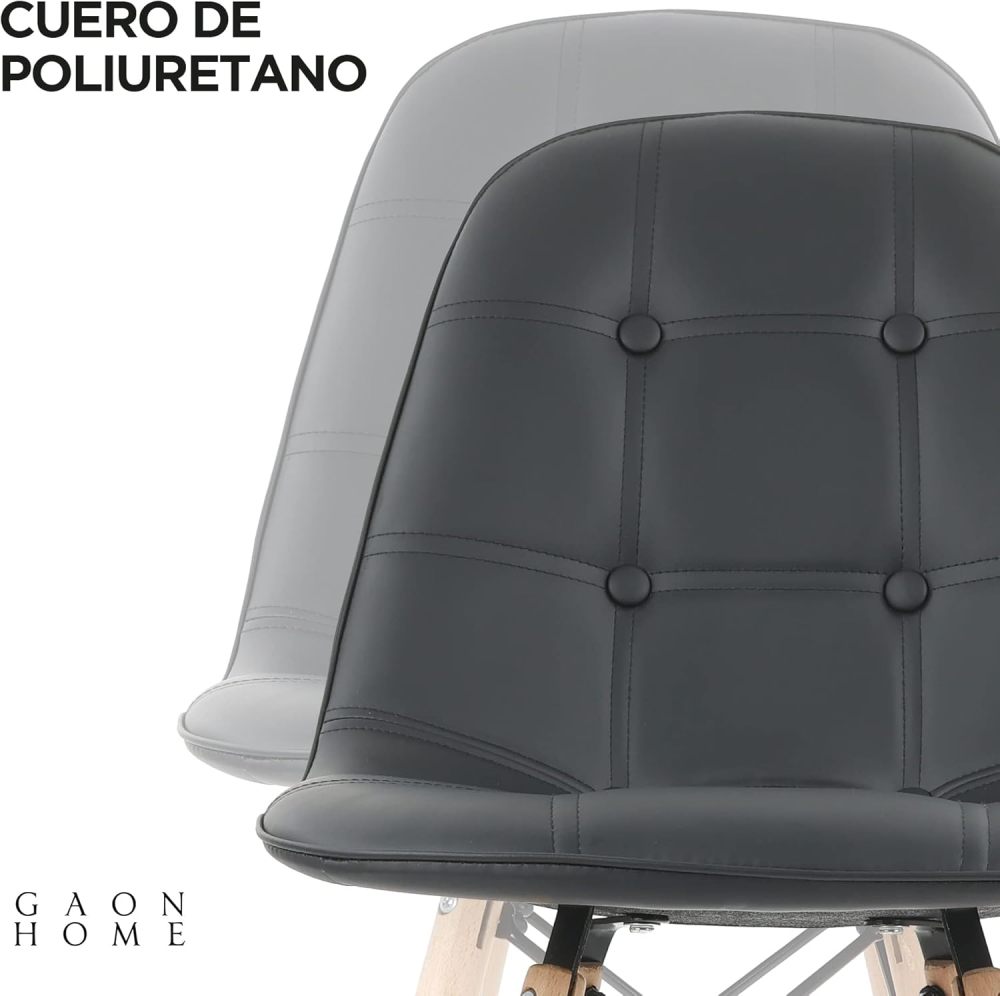 Silla de Comedor, Oficina, Sala de Estar Estilo Minimalista (Negro.)