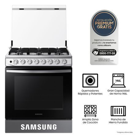 Cocina a Gas6 hornillas con Plancha NX52T5311PSPE