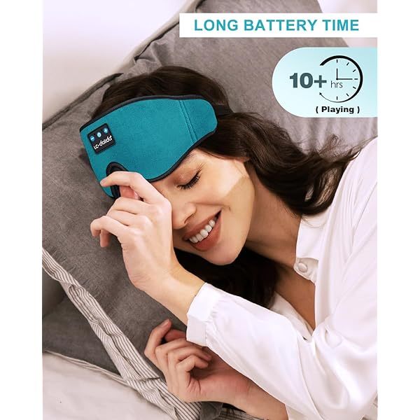 Auriculares para dormir, máscara para dormir 3D con Bluetooth, máscara para dormir con música inalámbrica, auriculares para dormir para quienes duermen de lado