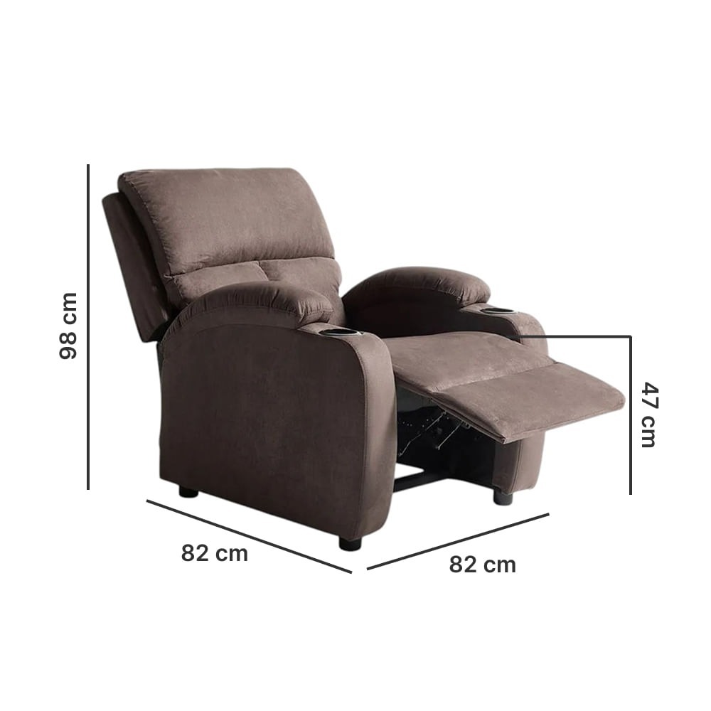 Sillón Reclinable Bremen 1 Cuerpo Marrón