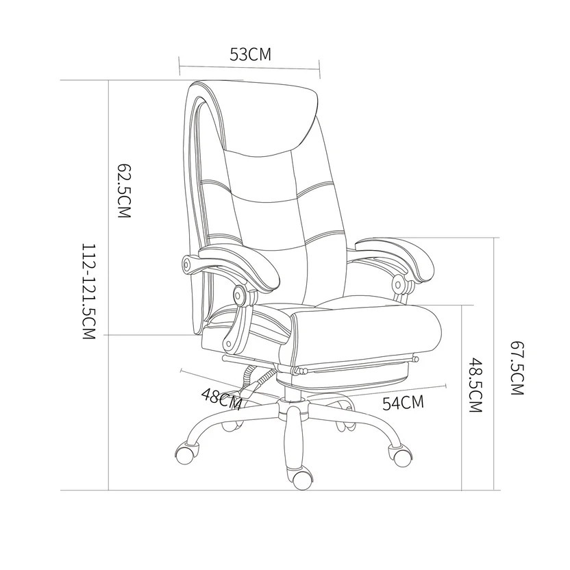 Silla de Escritorio Arnold Ergonómica Ejecutiva Giratoria Café con Base Cromada Just Home Collection