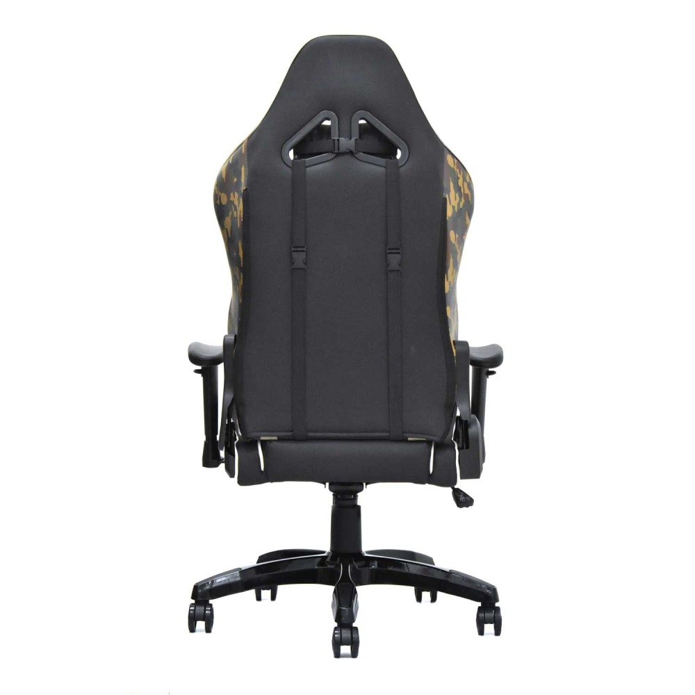 SILLA GAMER JAGUAR VERDE MILITAR CON CABECERO BONNO