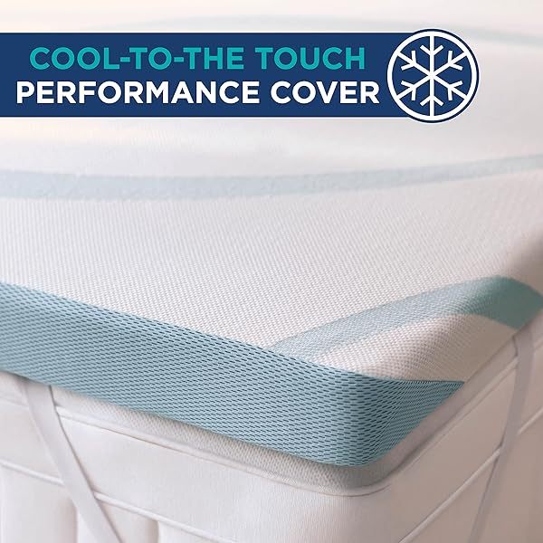 Sobrecolchón completo de 3 pulgadas, espuma premium de lujo de tamaño mediano, funda lavable, sobrecolchón refrescante de tamaño mediano, blanco
