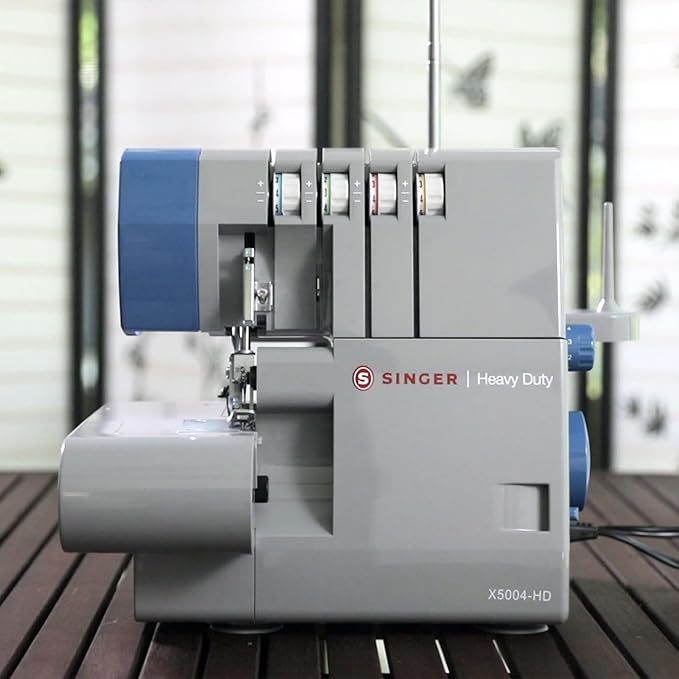 X5004HD Serger resistente con marco de metal, capacidad para 2/3/4 hilos y cuchillo de corte 60% más grande, costura fácil