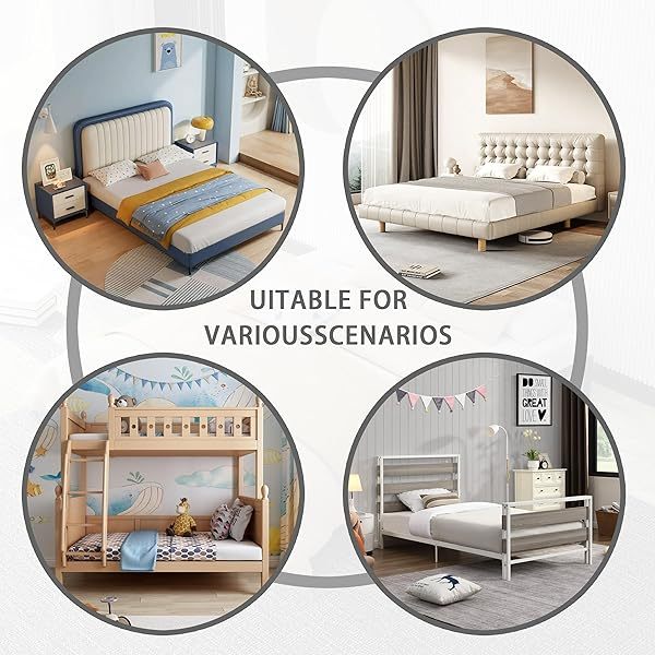 Colchón de espuma viscoelástica de gel frío de 4,5 pulgadas para sofá cama, sofá cama y sofá cama tamaño Queen