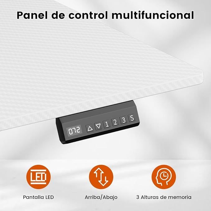 Escritorio Elevable Eléctrico con Altura Ajustable, Incluye 3 Cajones Multifuncionales, Portavasos y Soporte para Auriculares - Escritorio en L de Pie Ergonómico - Peso Máx 81 kg